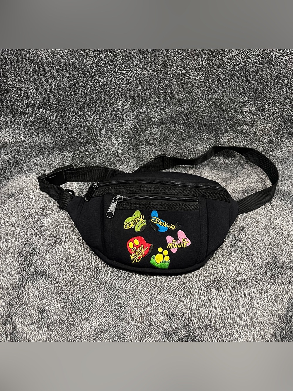 Vintage Disney Mickey and Friends embroidered fanny pack